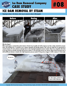 Ice Dam Removal by Steam