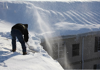 Shoveling Snow off Roof